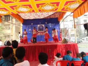 The Tutorial Children of Baiganwadi doing a dance they choreographed themselves.